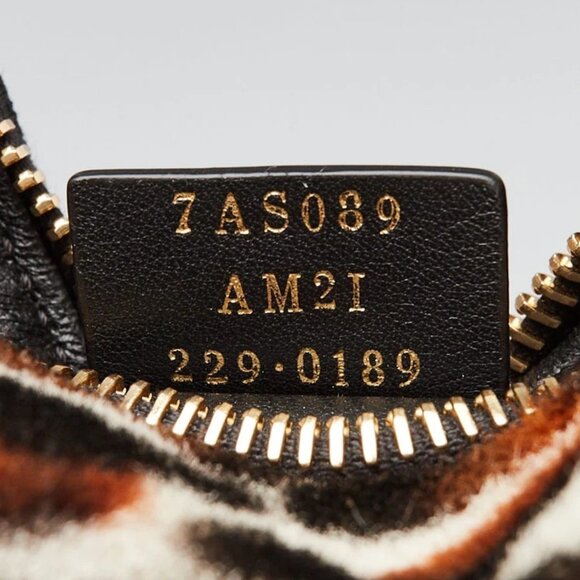 Fendi Pony Hair Vitello Grace Ocelot Fendigraphy Nano Bag-7AS089 - Picture 10 of 12